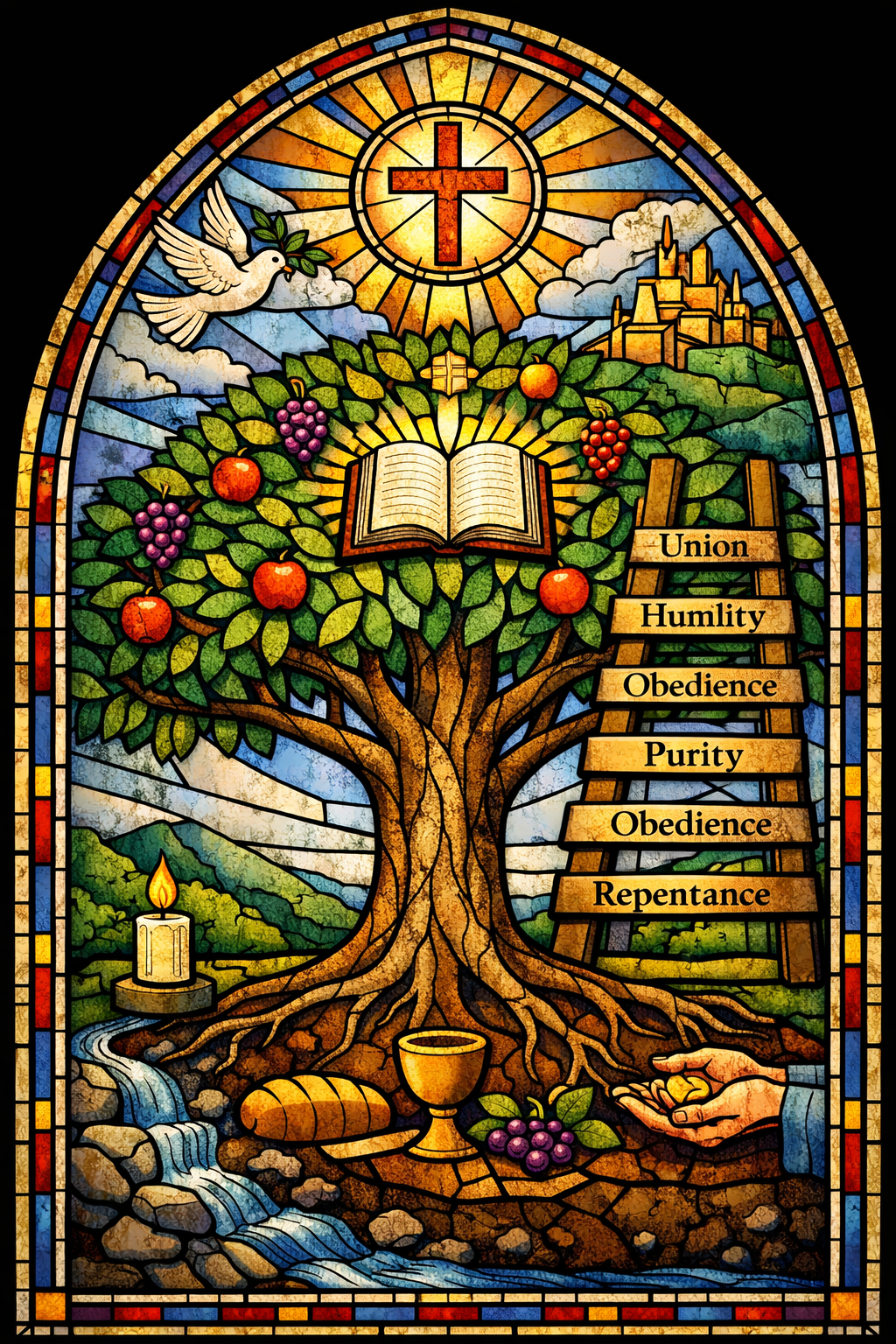 Christian Practices Stained Glass