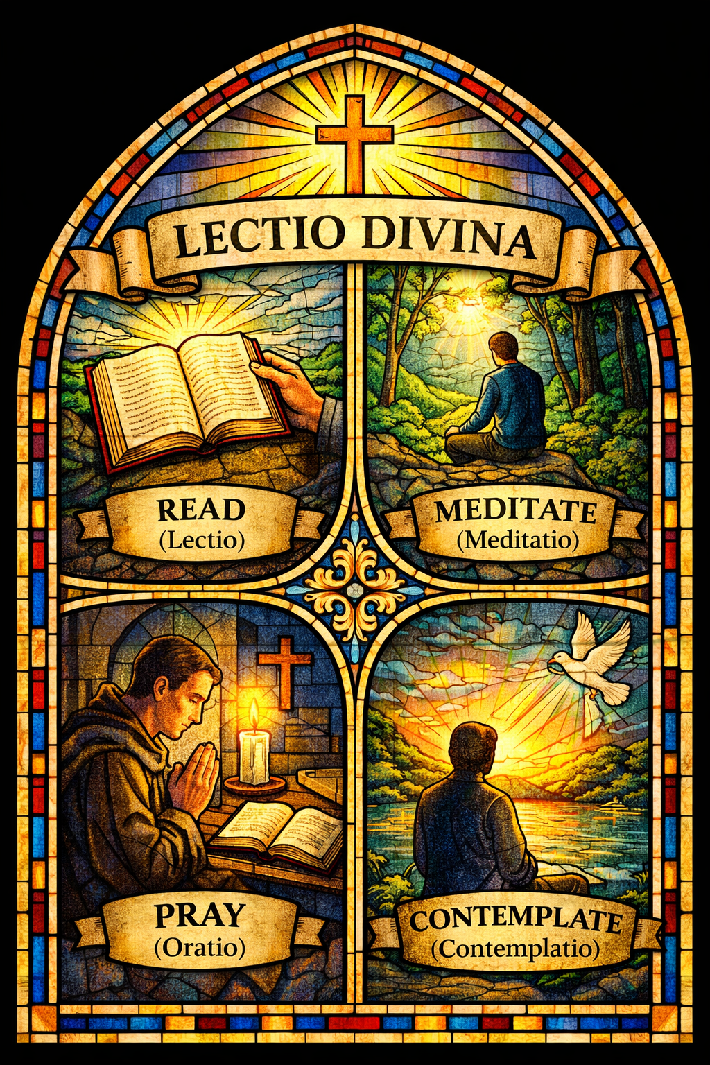 Christian Practices Stained Glass